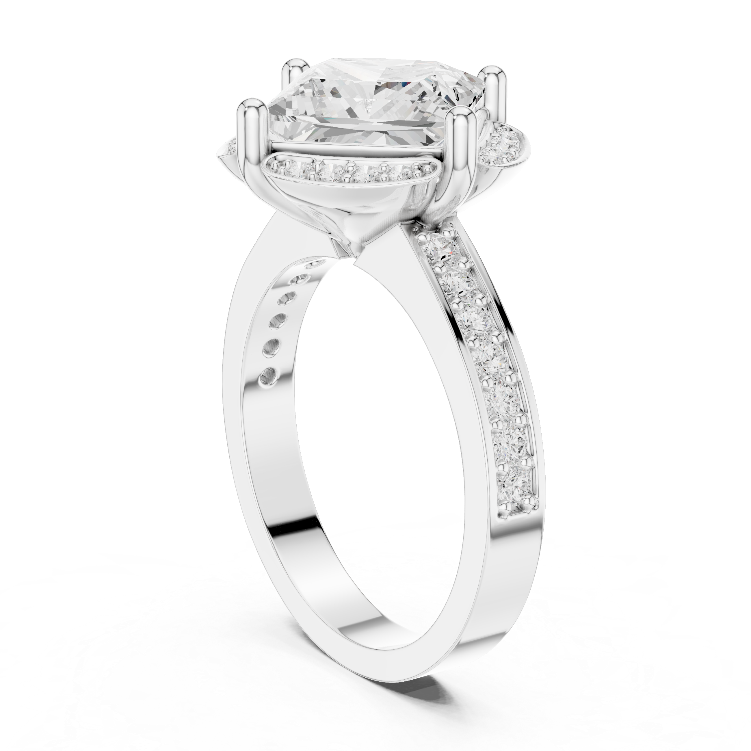 Triple Strand Lab Grown Diamond Ring