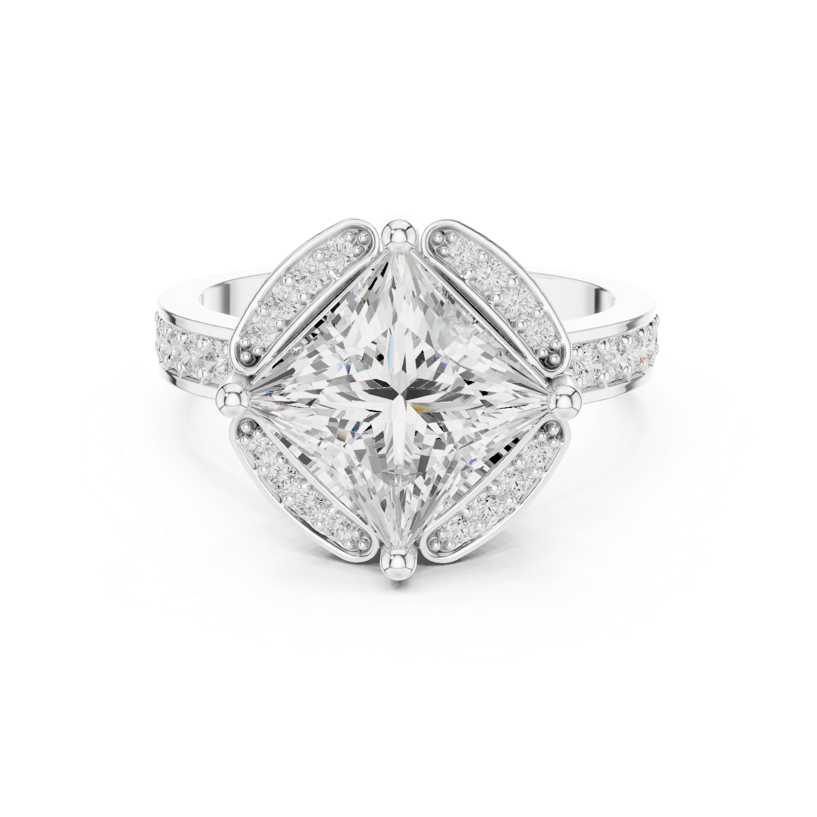 Triple Strand Lab Grown Diamond Ring