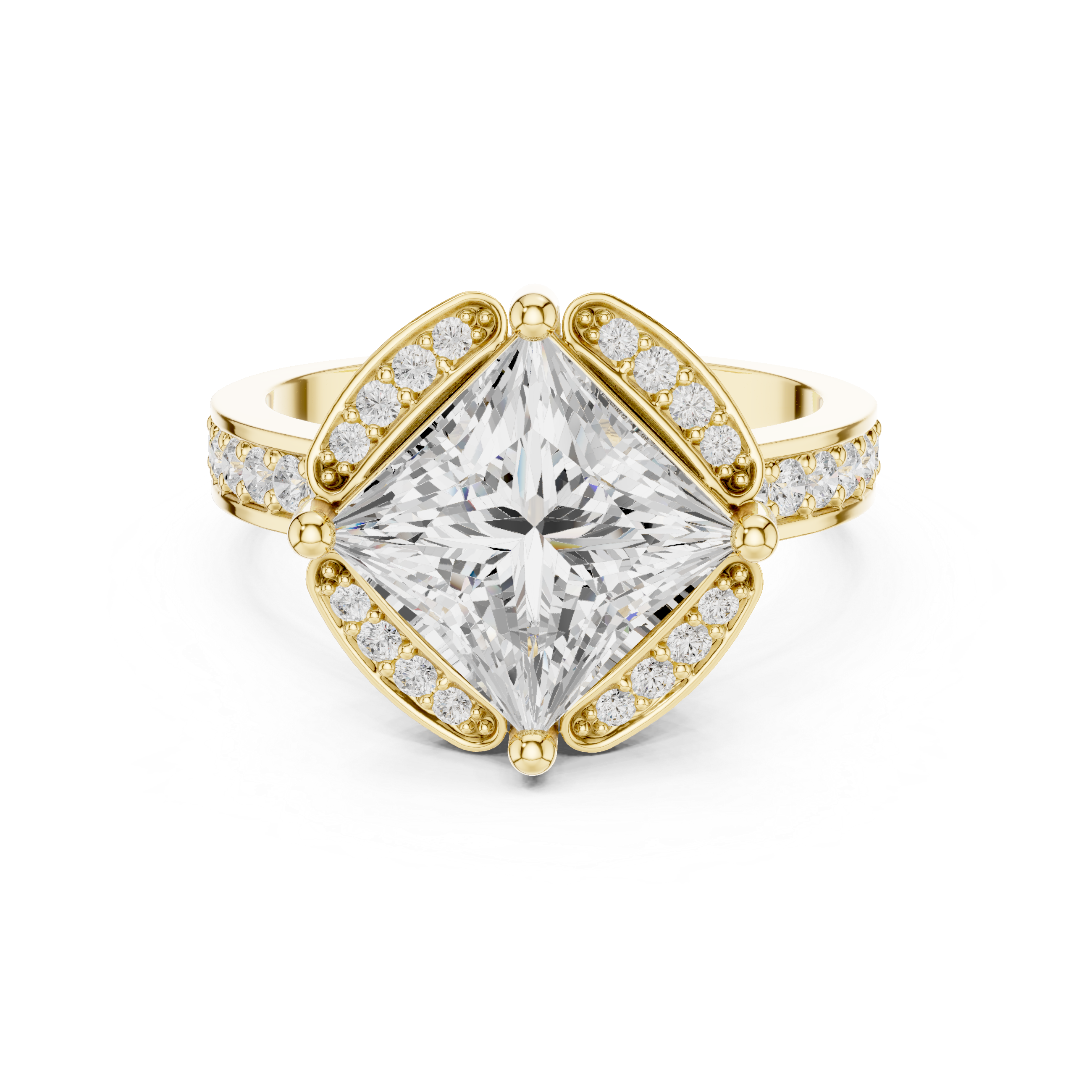 Triple Strand Lab Grown Diamond Ring