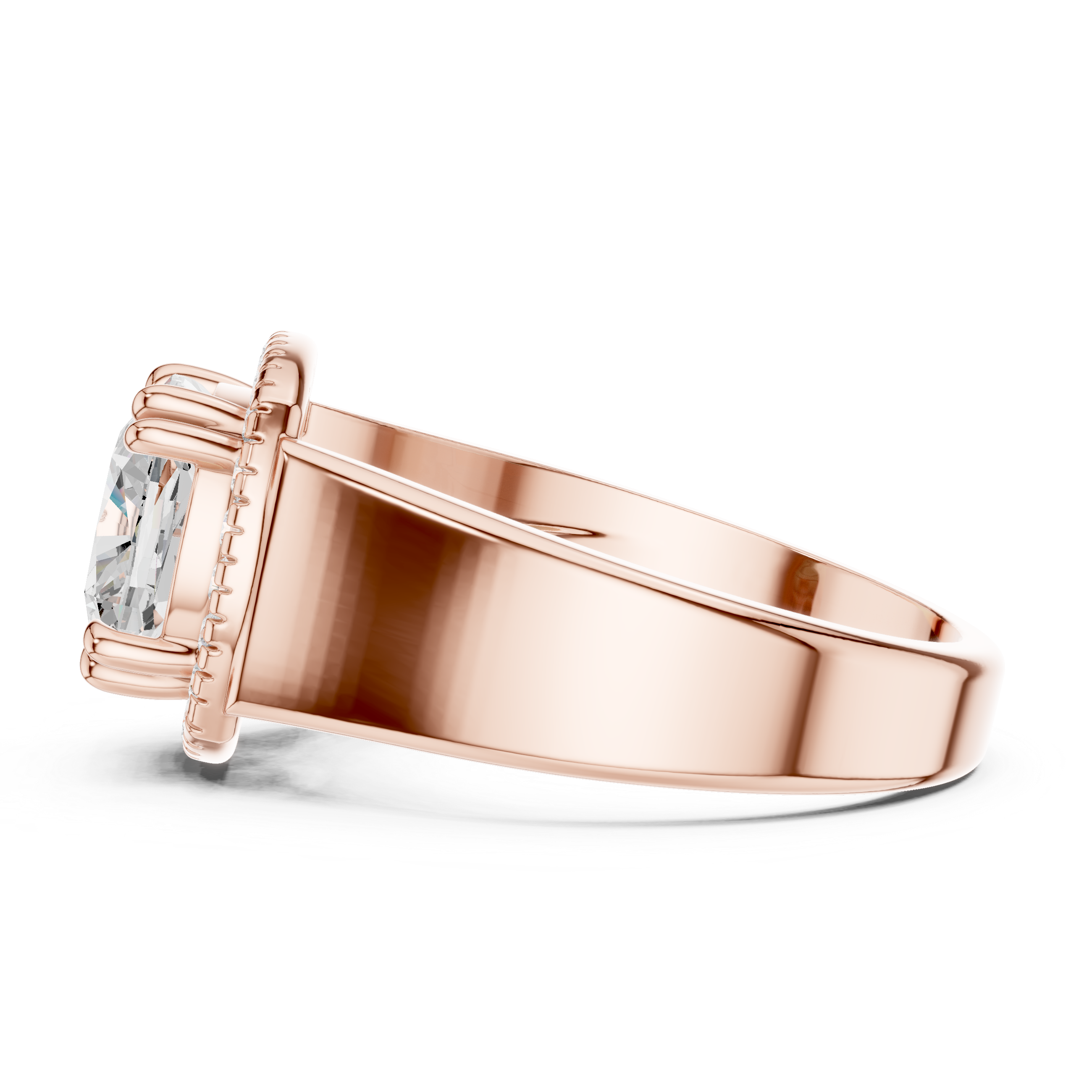 Pave Halo Lab Grown Diamond Ring