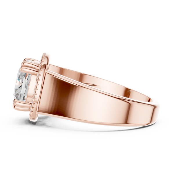 Pave Halo Lab Grown Diamond Ring