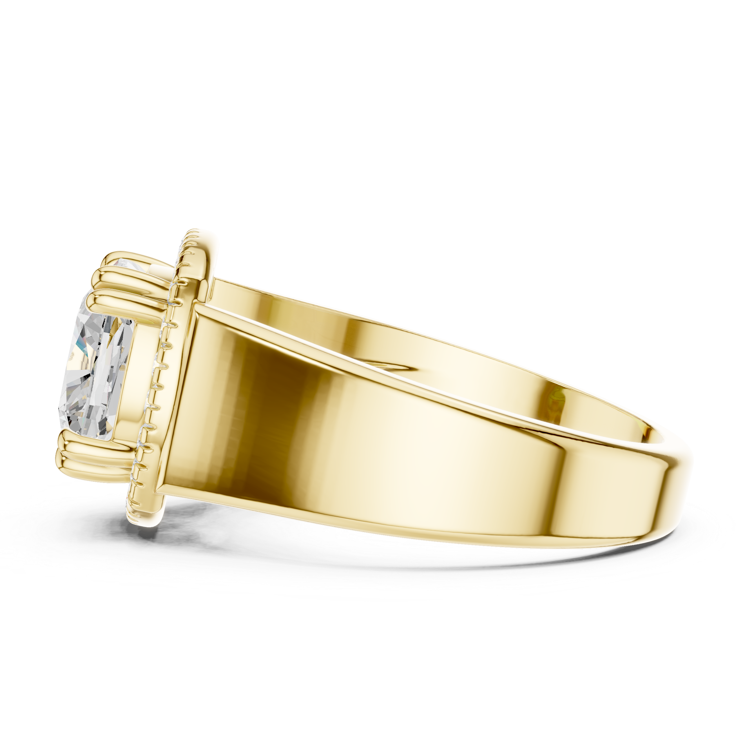 Pave Halo Lab Grown Diamond Ring