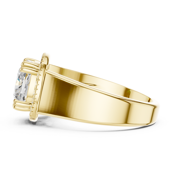 Pave Halo Lab Grown Diamond Ring