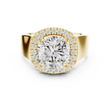 Pave Halo Lab Grown Diamond Ring
