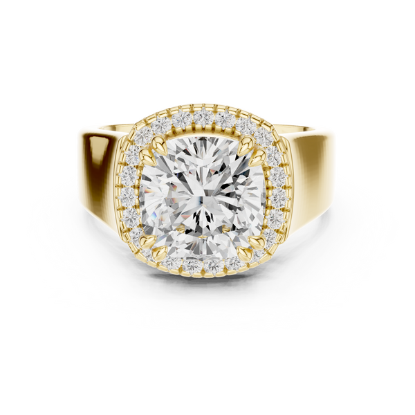 Pave Halo Lab Grown Diamond Ring