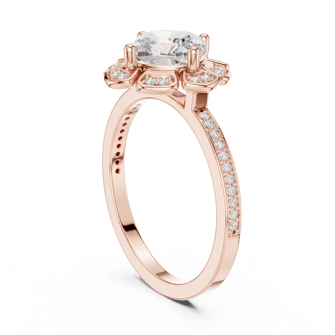 Lotus Bloom Lab Grown Diamond Ring