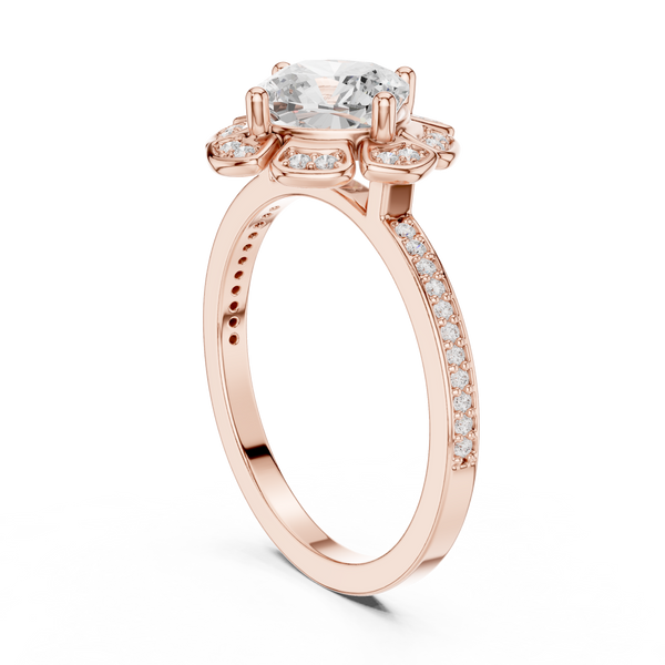 Lotus Bloom Lab Grown Diamond Ring