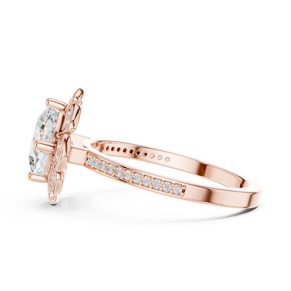 Lotus Bloom Lab Grown Diamond Ring