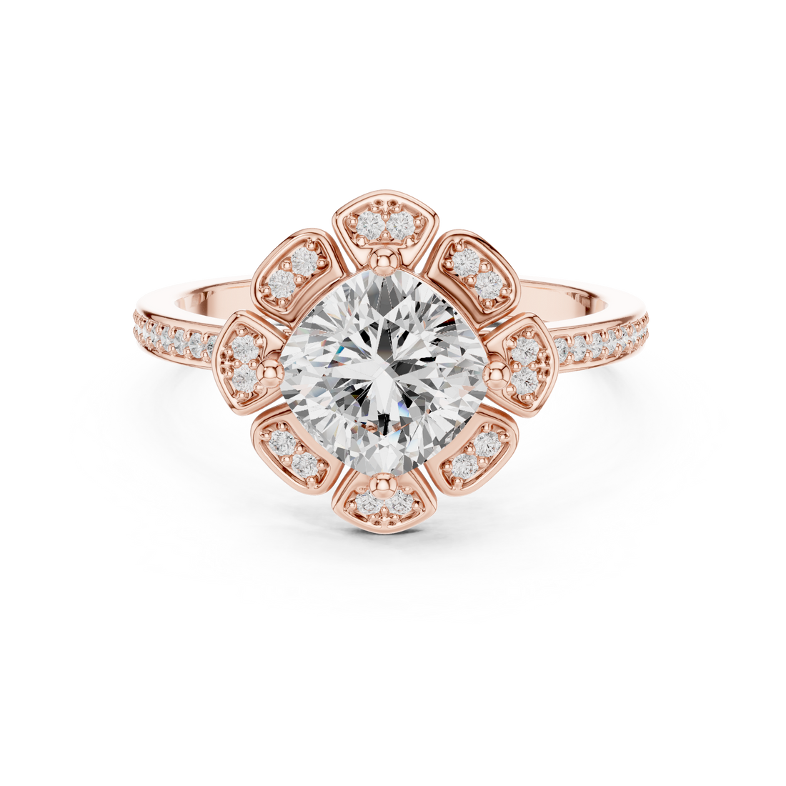 Lotus Bloom Lab Grown Diamond Ring