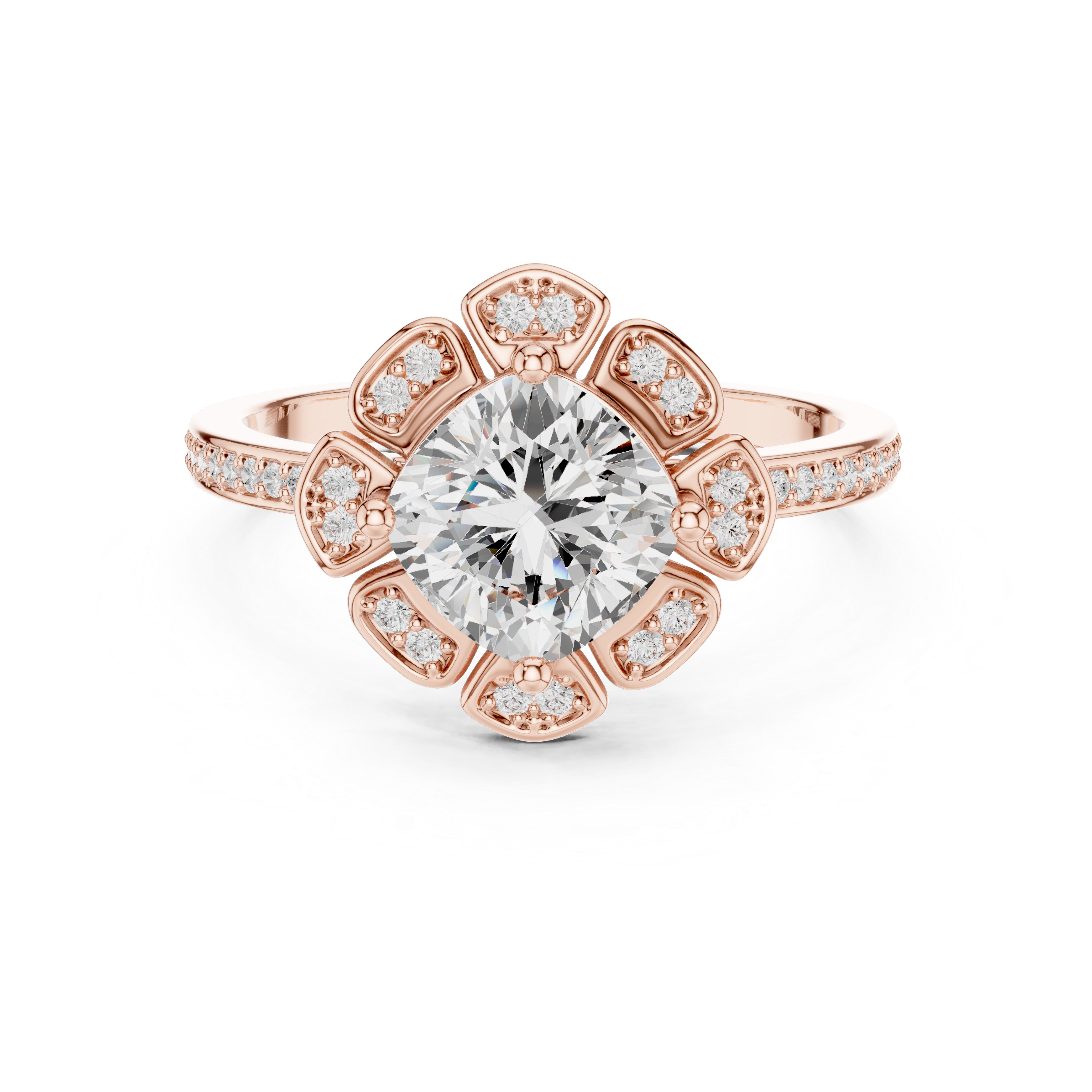 Lotus Bloom Lab Grown Diamond Ring