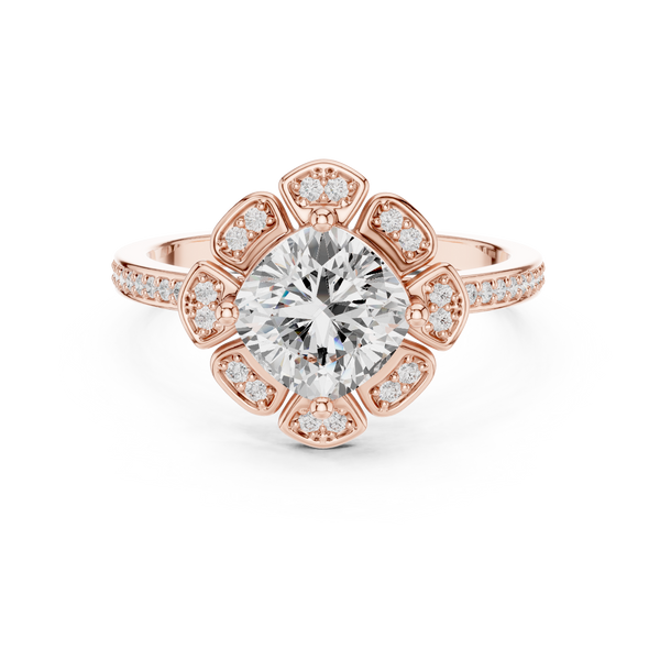 Lotus Bloom Lab Grown Diamond Ring