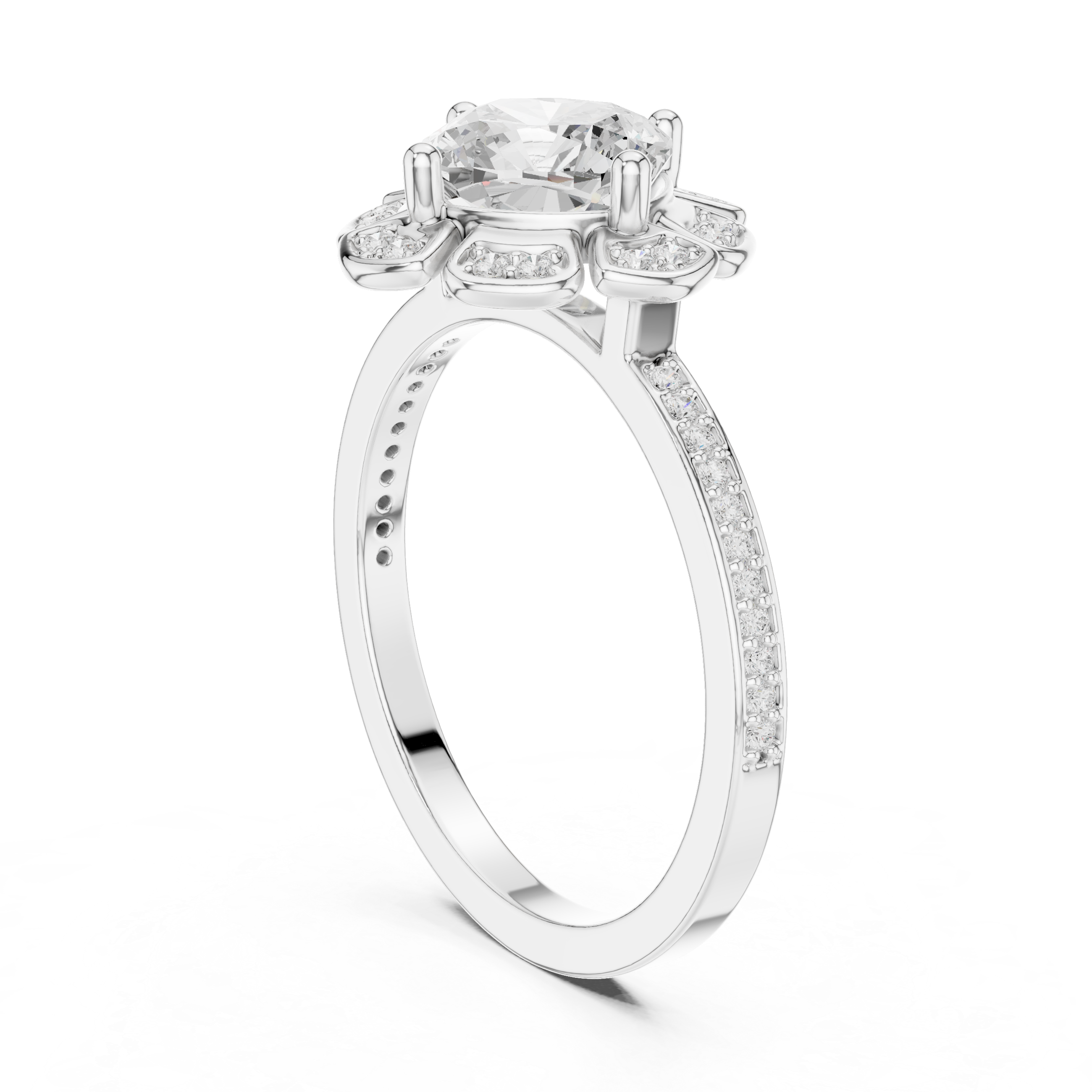 Lotus Bloom Lab Grown Diamond Ring