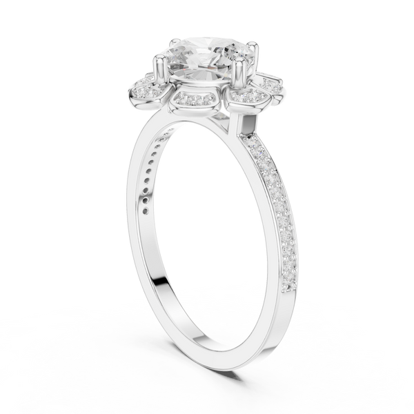 Lotus Bloom Lab Grown Diamond Ring