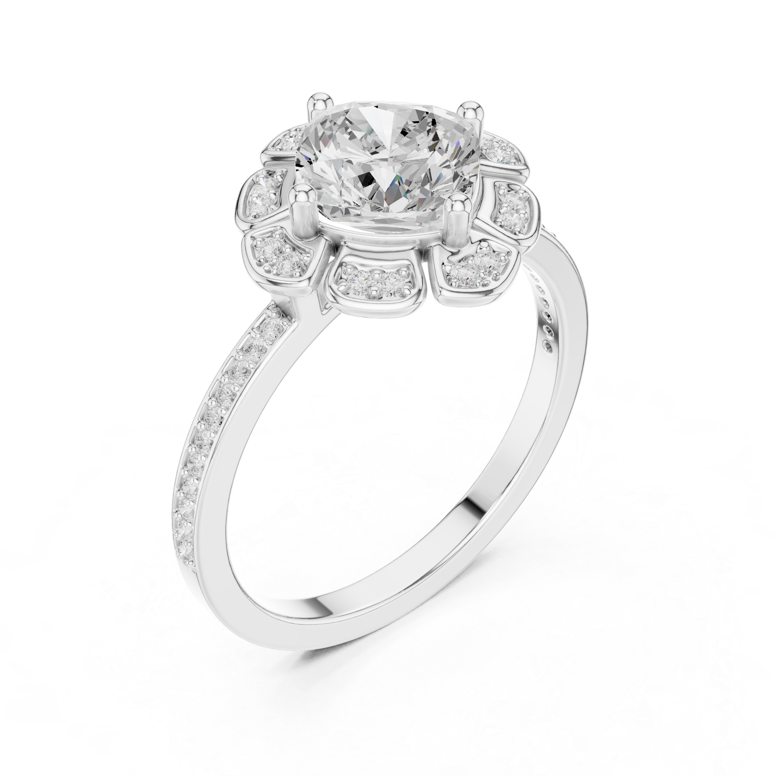 Lotus Bloom Lab Grown Diamond Ring