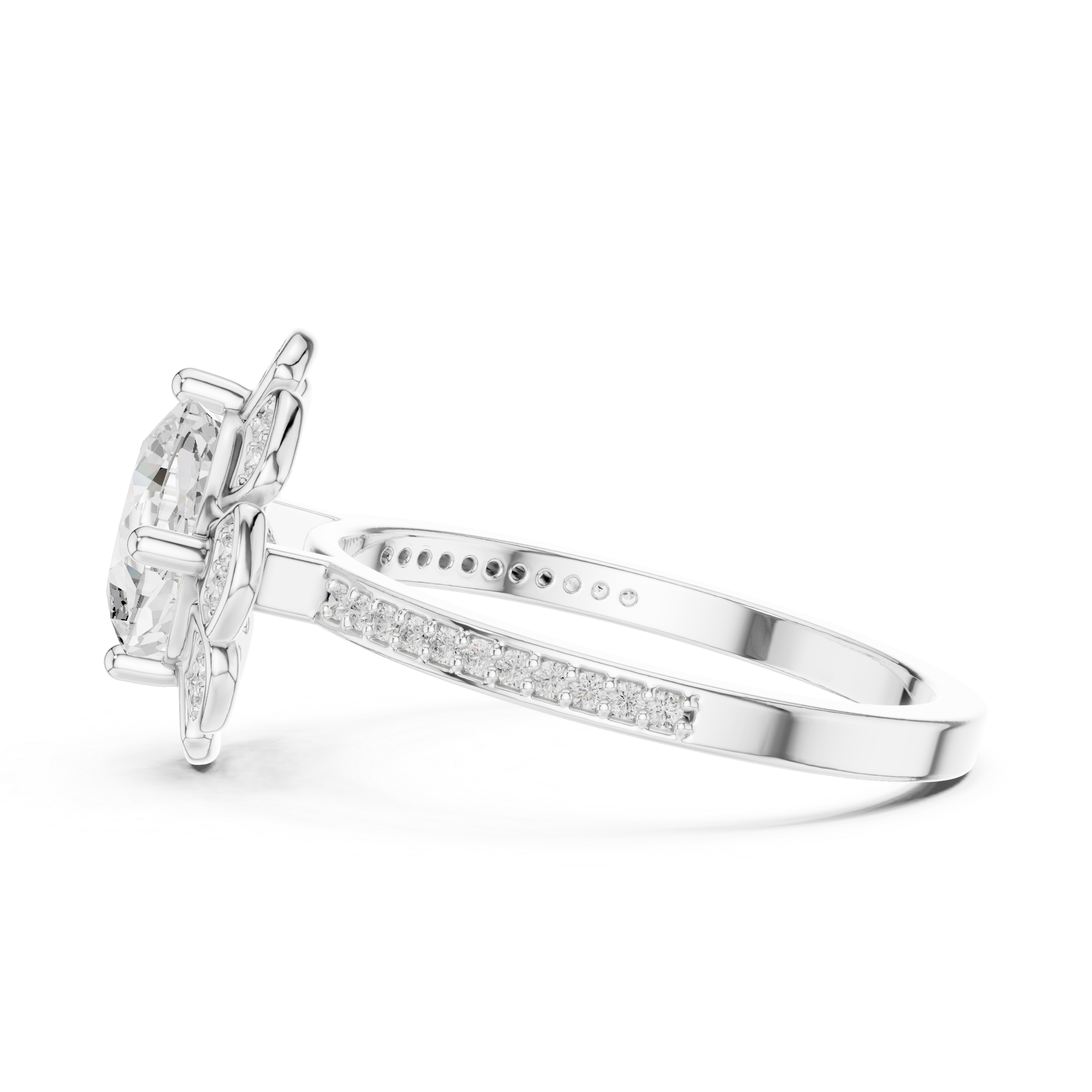 Lotus Bloom Lab Grown Diamond Ring
