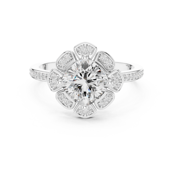 Lotus Bloom Lab Grown Diamond Ring