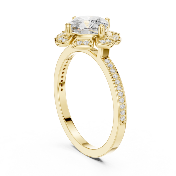 Lotus Bloom Lab Grown Diamond Ring