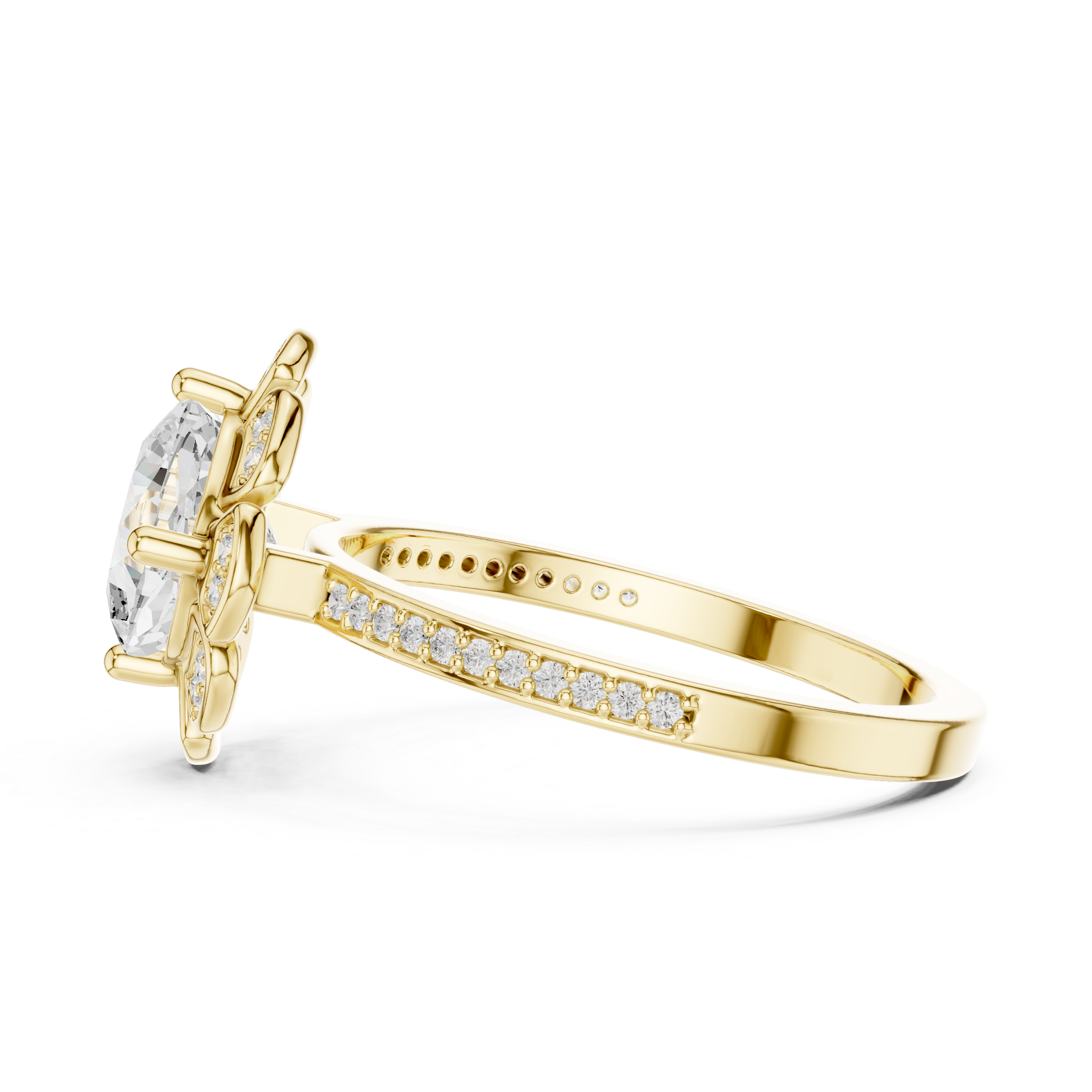 Lotus Bloom Lab Grown Diamond Ring