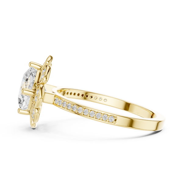 Lotus Bloom Lab Grown Diamond Ring