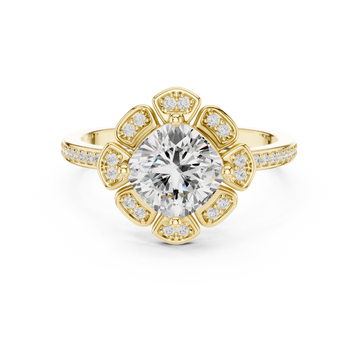 Lotus Bloom Lab Grown Diamond Ring