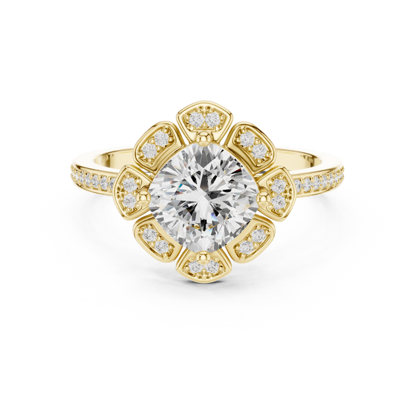 Lotus Bloom Lab Grown Diamond Ring