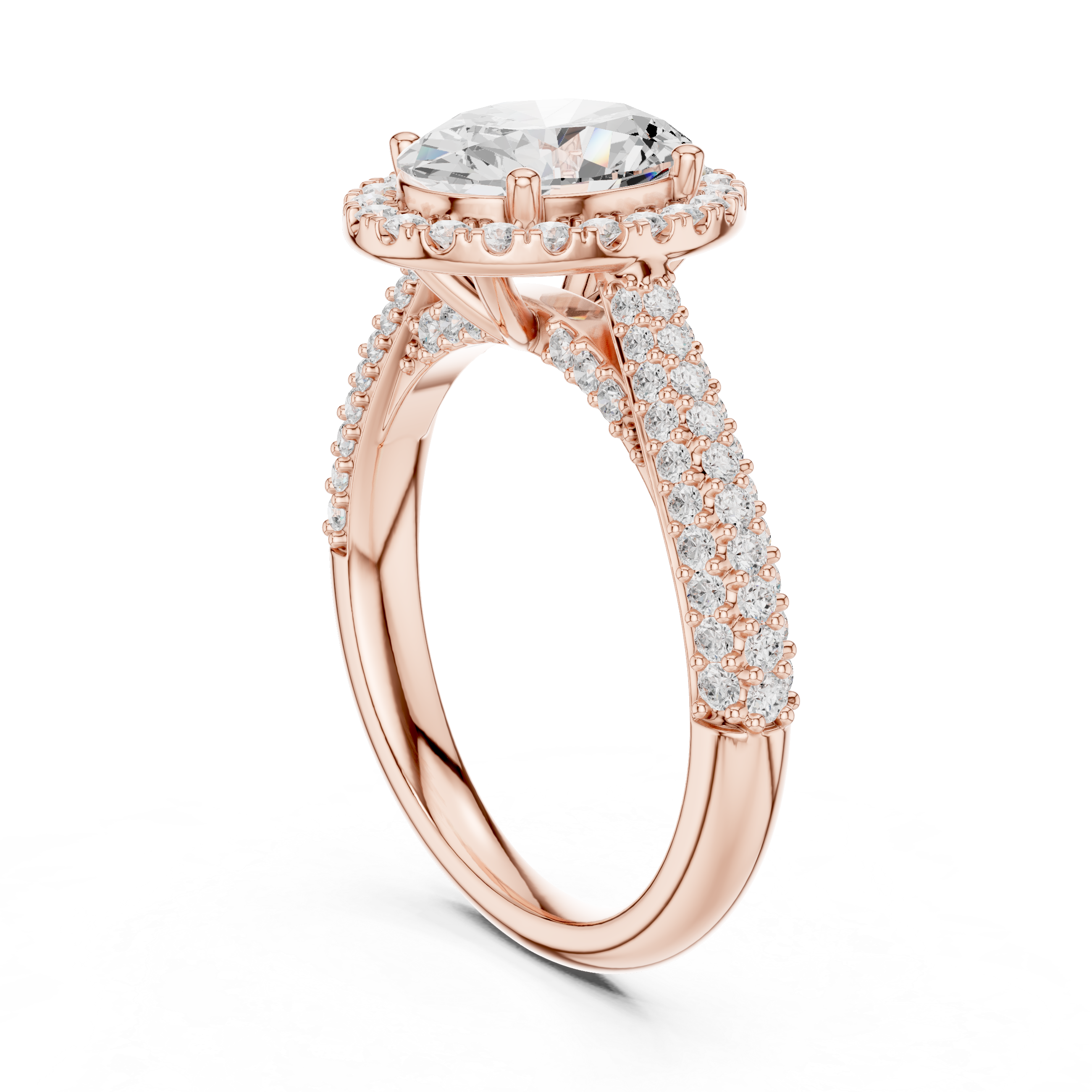 Fluid Curve Lab Grown Diamond Ring