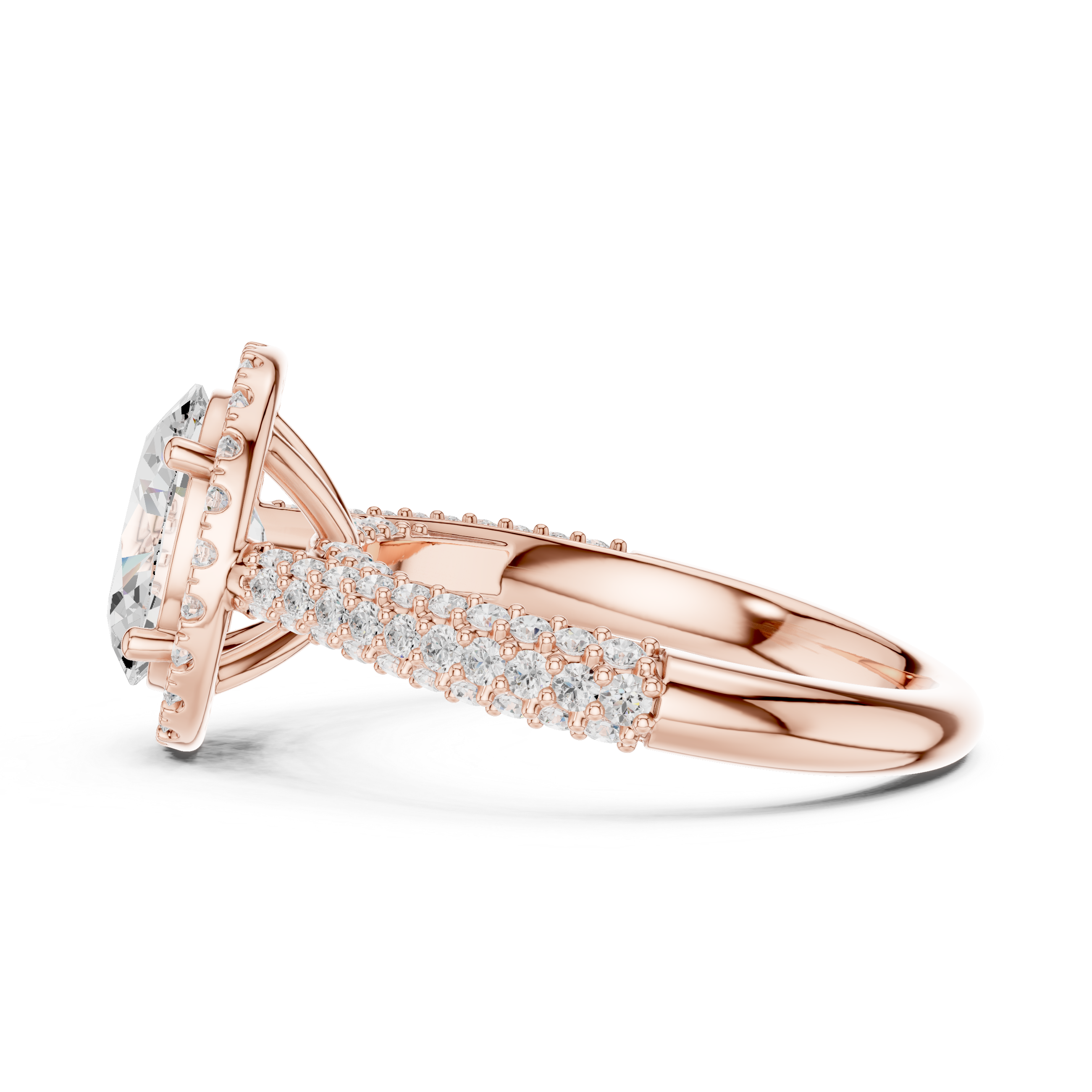 Fluid Curve Lab Grown Diamond Ring