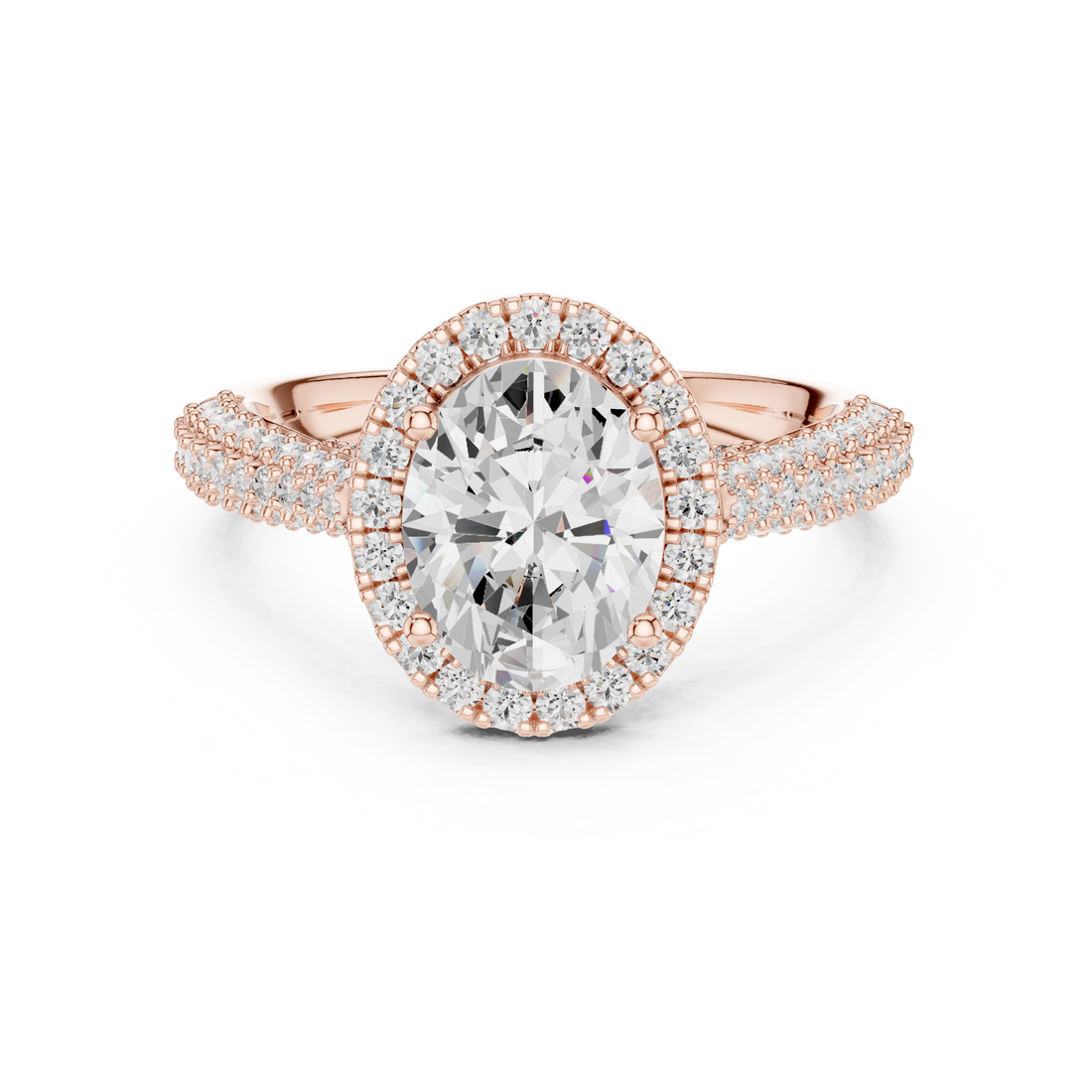 Fluid Curve Lab Grown Diamond Ring