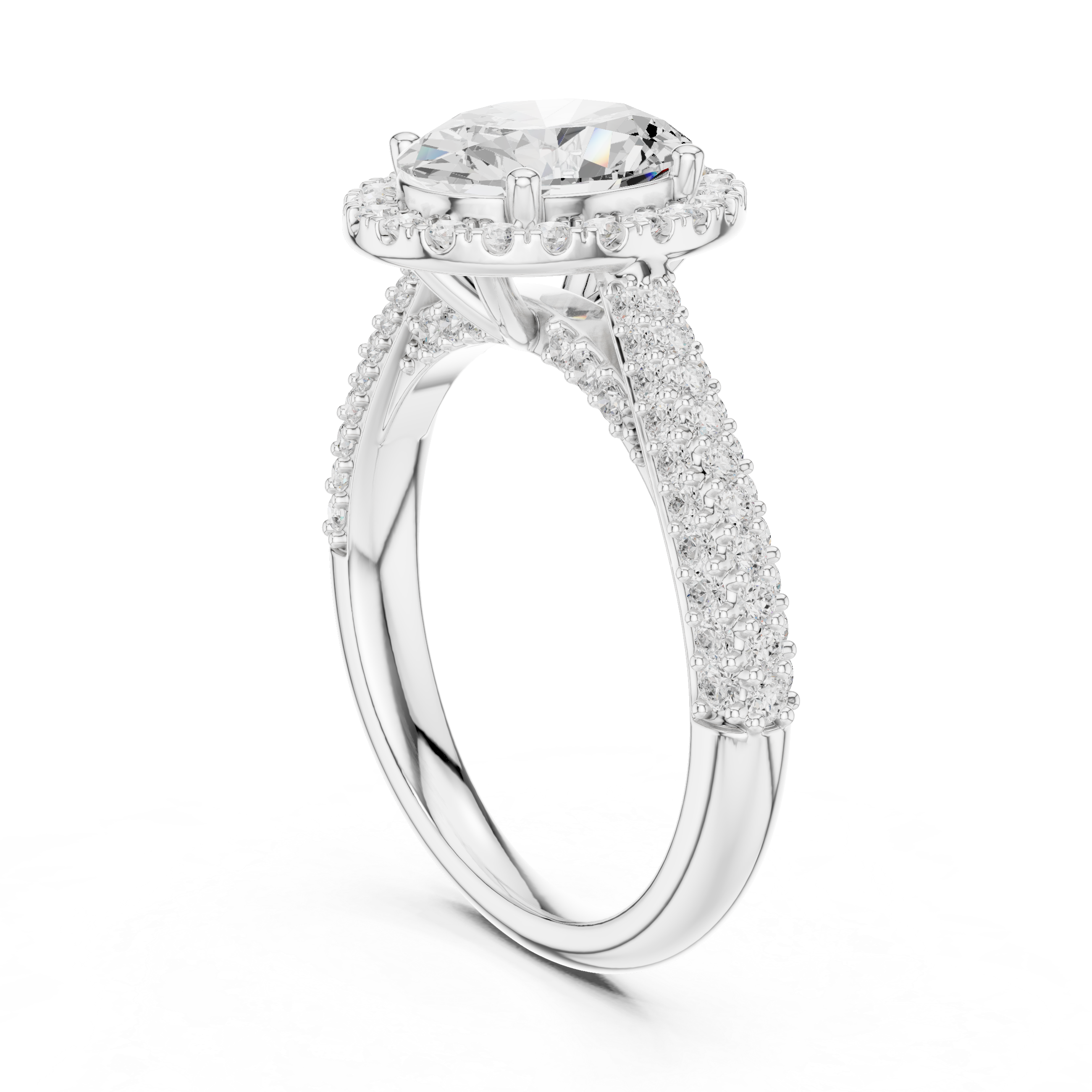 Fluid Curve Lab Grown Diamond Ring