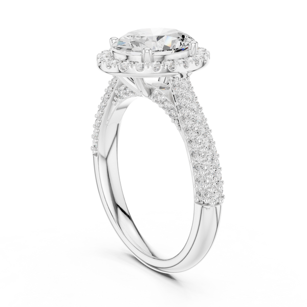 Fluid Curve Lab Grown Diamond Ring
