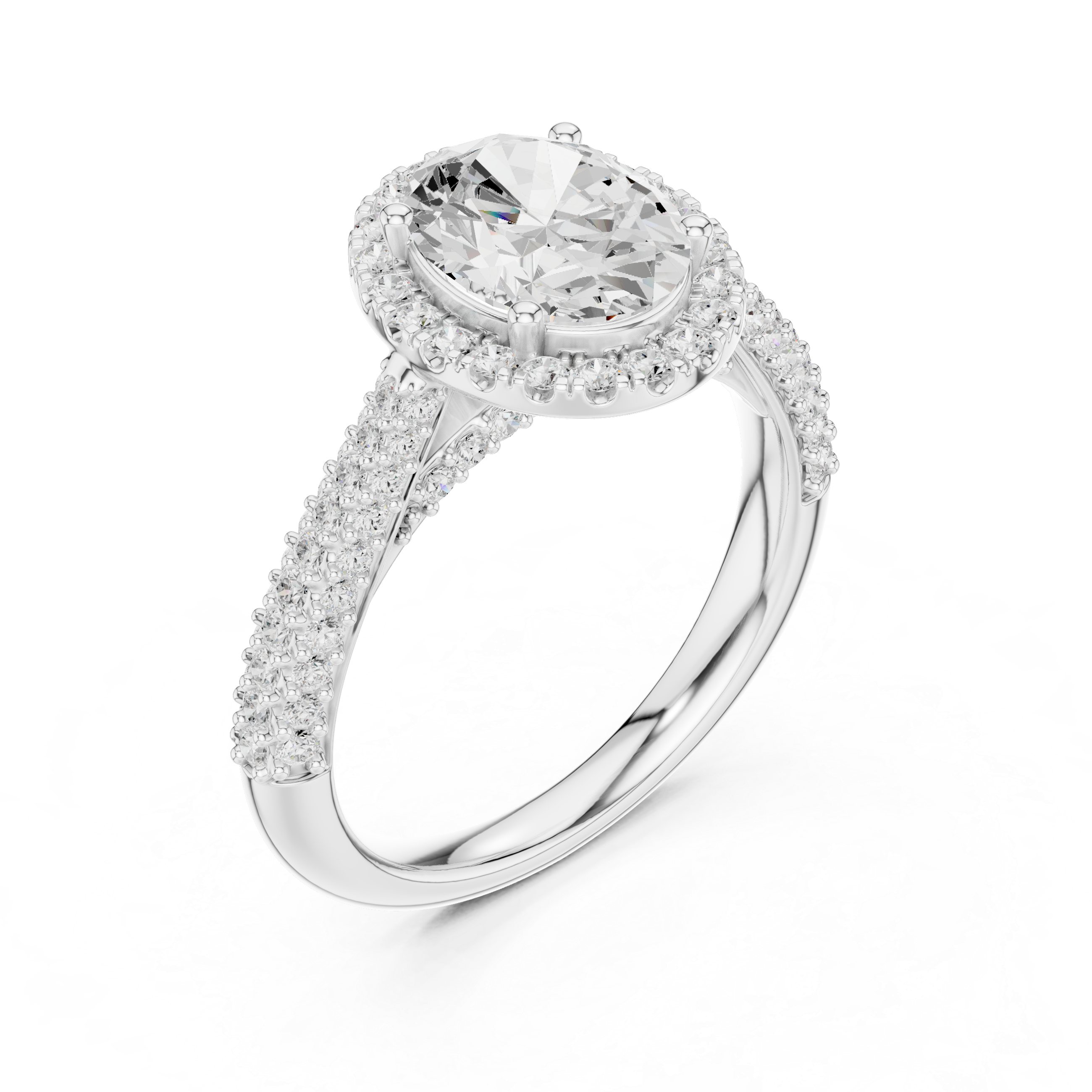 Fluid Curve Lab Grown Diamond Ring