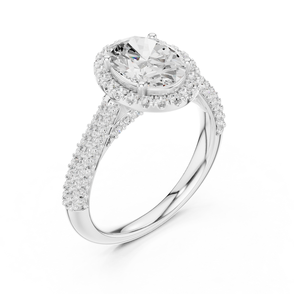 Fluid Curve Lab Grown Diamond Ring