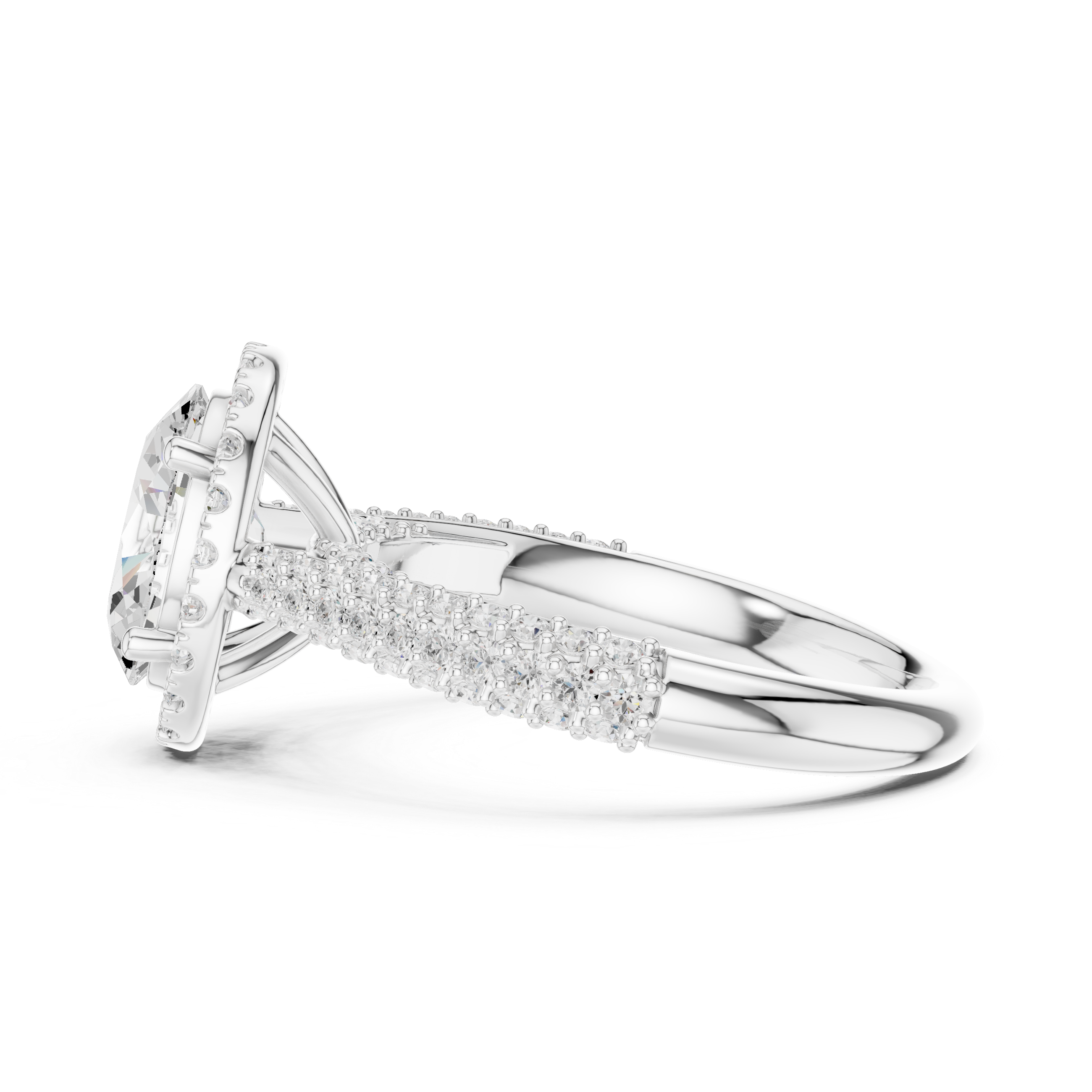 Fluid Curve Lab Grown Diamond Ring