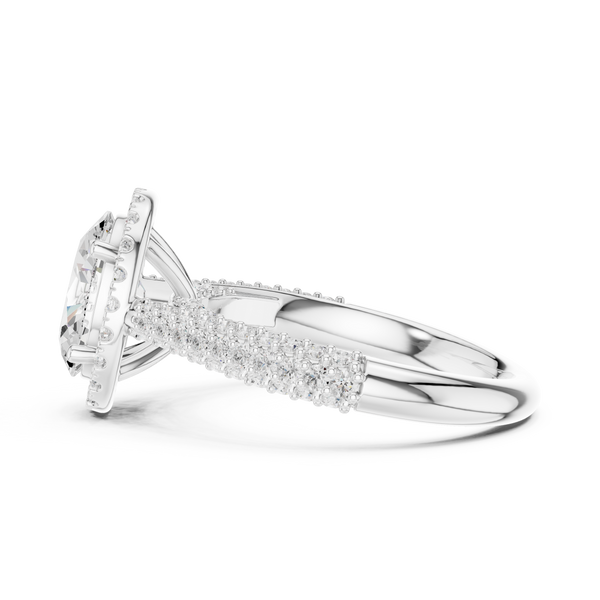 Fluid Curve Lab Grown Diamond Ring