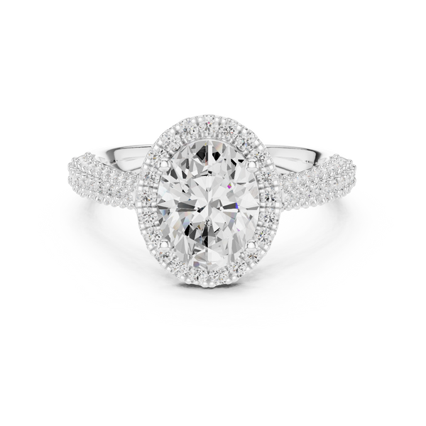 Fluid Curve Lab Grown Diamond Ring