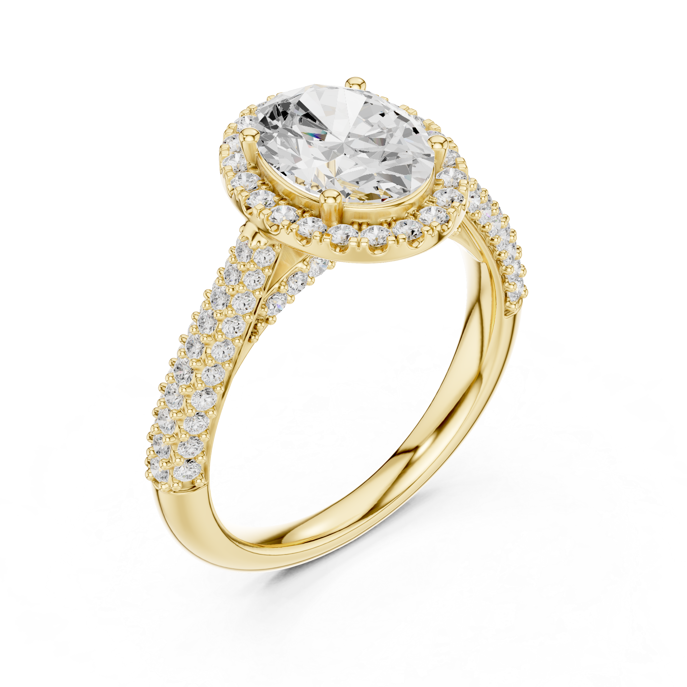 Fluid Curve Lab Grown Diamond Ring