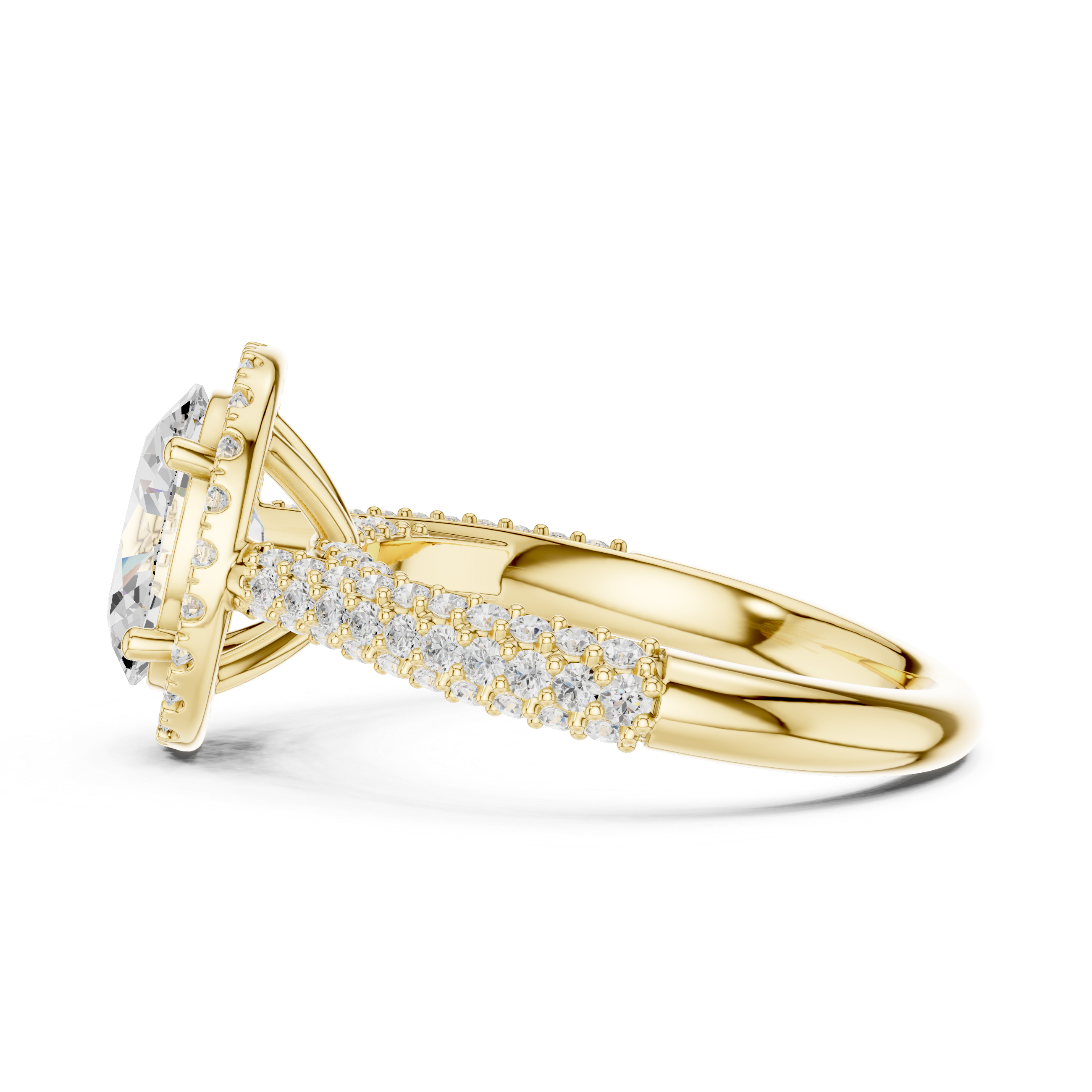Fluid Curve Lab Grown Diamond Ring