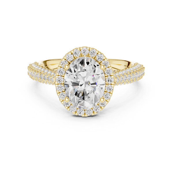 Fluid Curve Lab Grown Diamond Ring