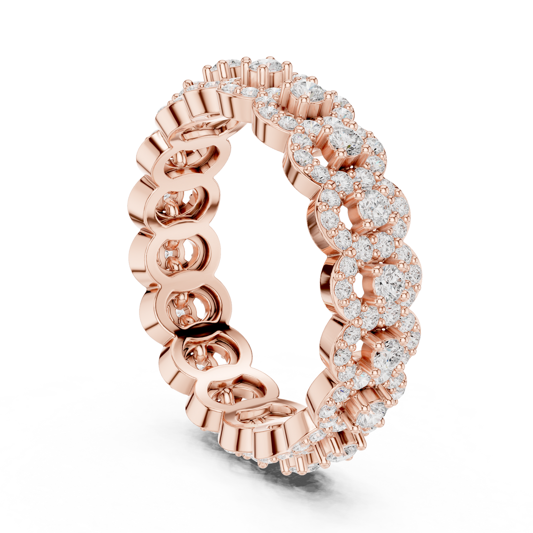 Chevron Curve Lab Grown Diamond Ring