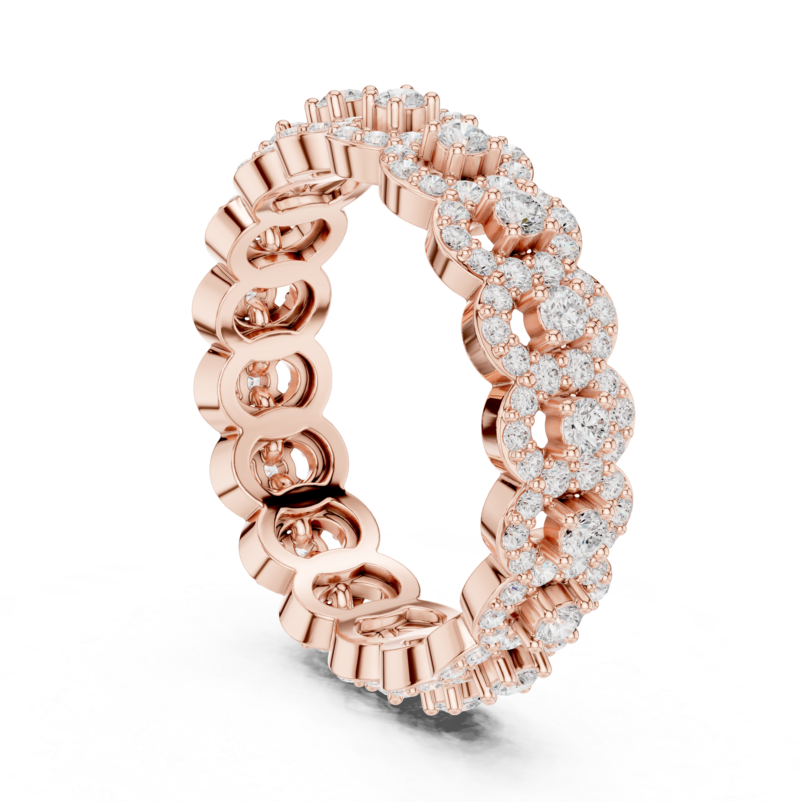 Chevron Curve Lab Grown Diamond Ring