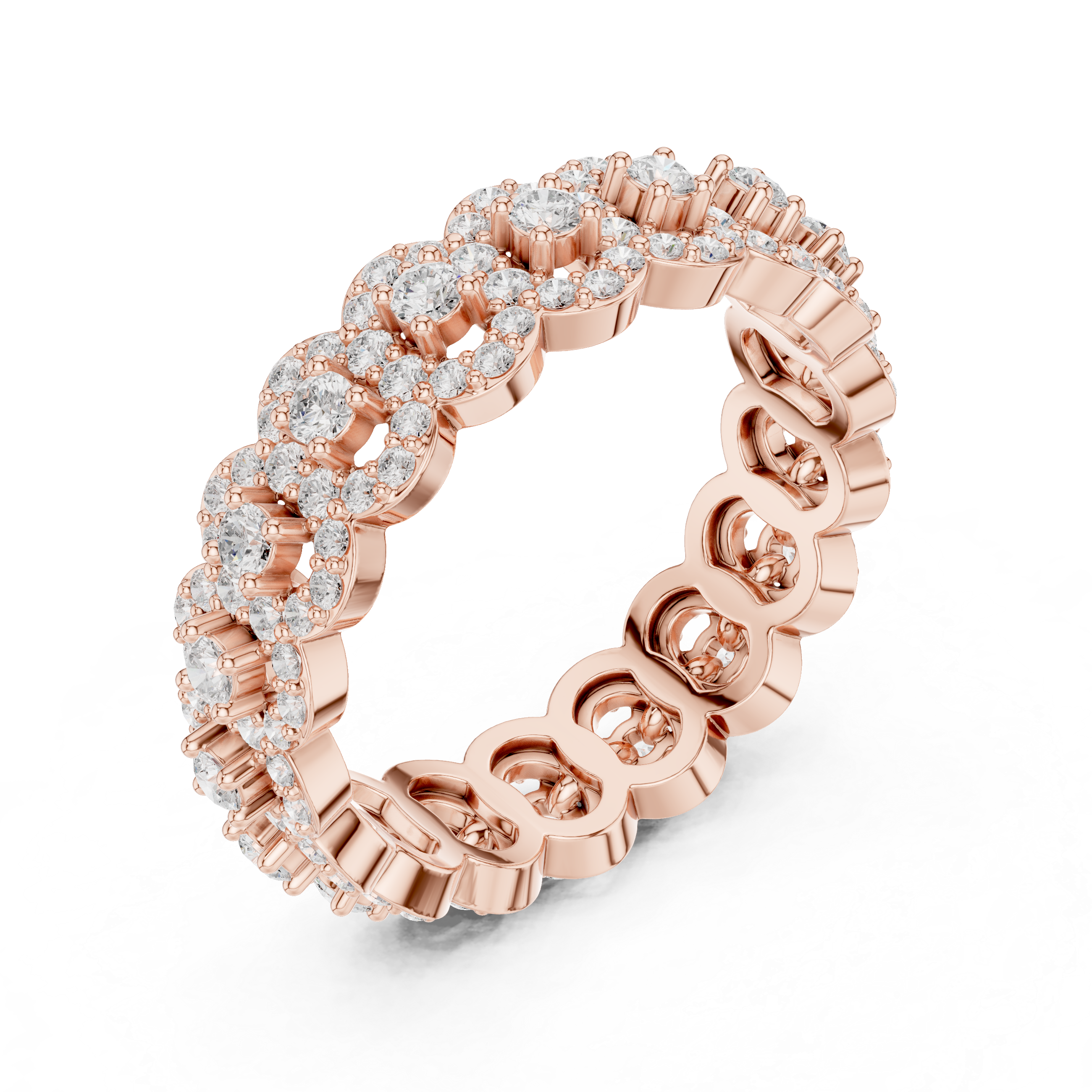 Chevron Curve Lab Grown Diamond Ring