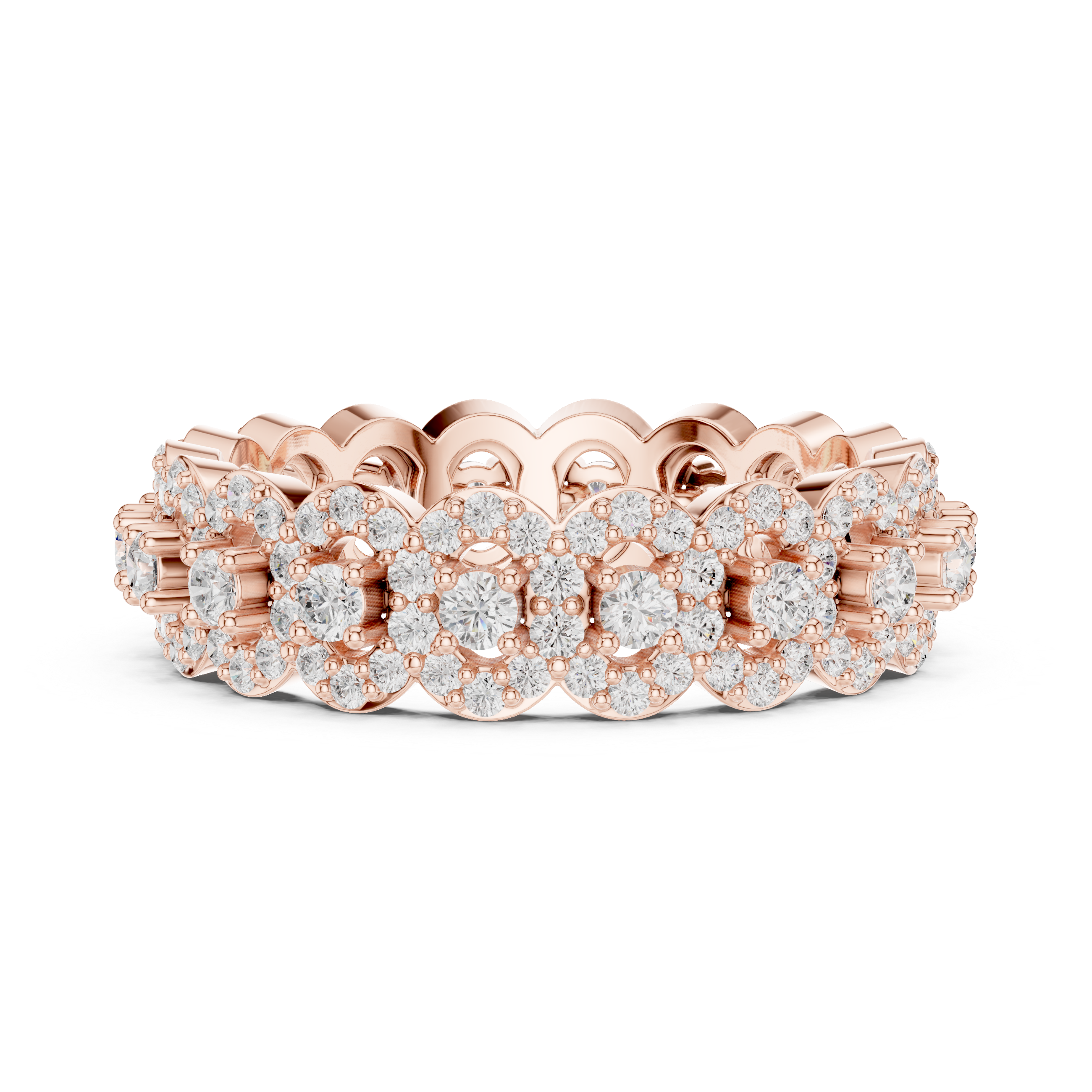 Chevron Curve Lab Grown Diamond Ring