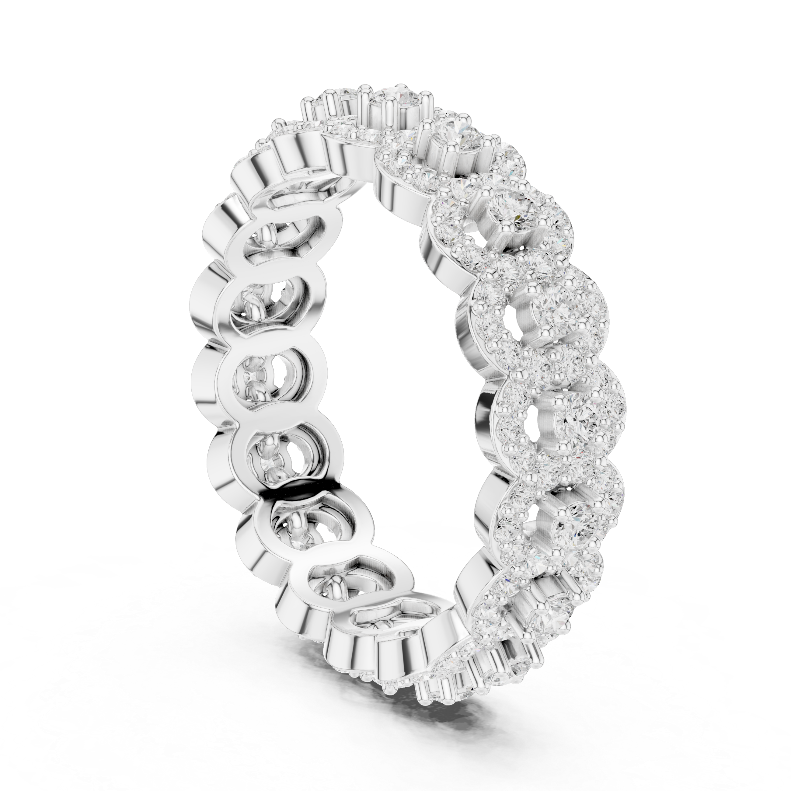 Chevron Curve Lab Grown Diamond Ring