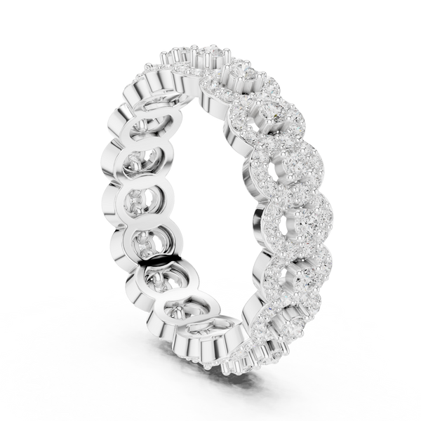 Chevron Curve Lab Grown Diamond Ring