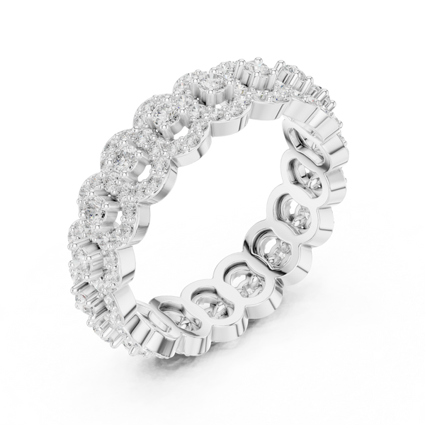 Chevron Curve Lab Grown Diamond Ring