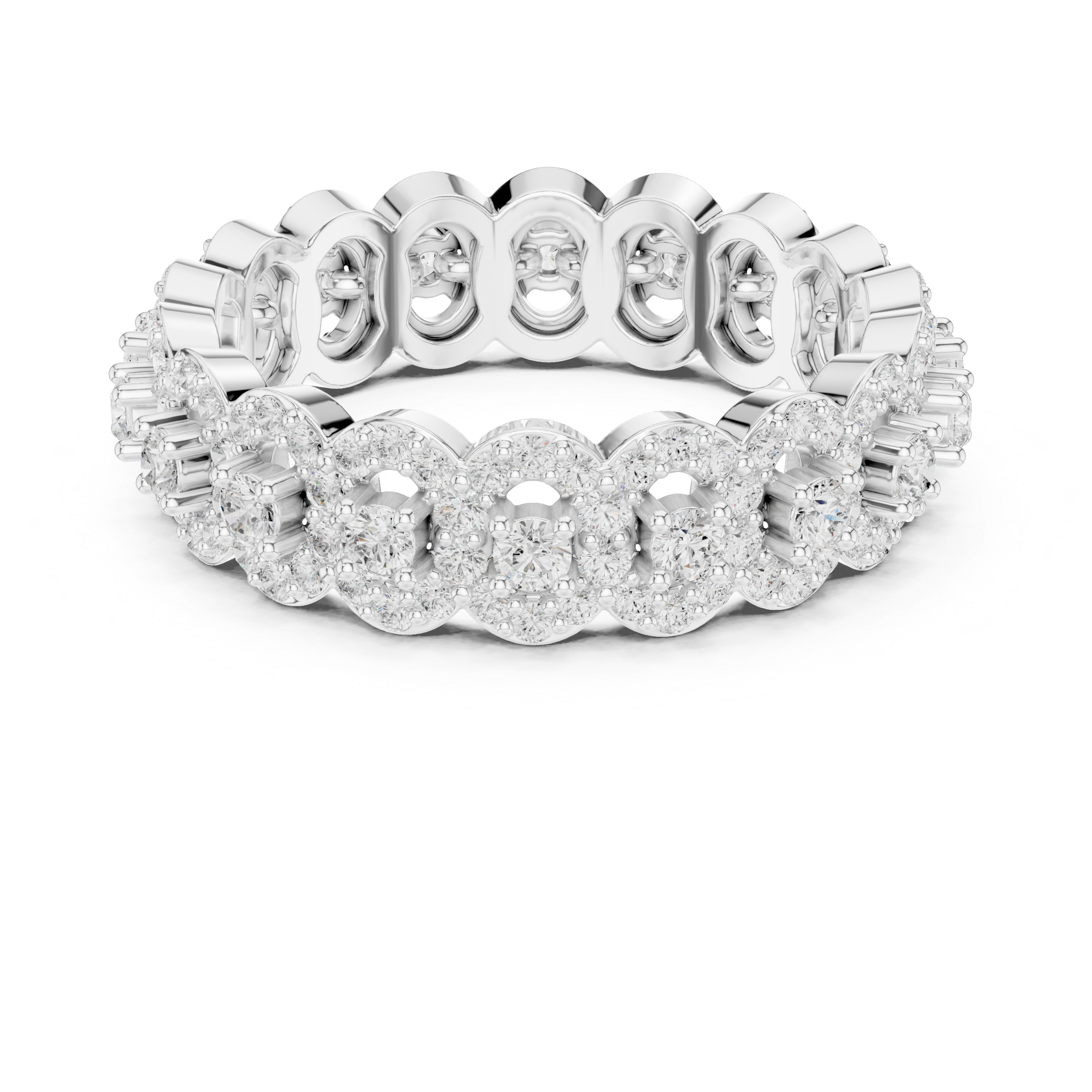 Chevron Curve Lab Grown Diamond Ring