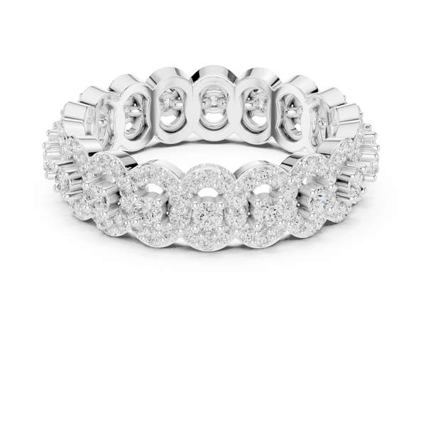 Chevron Curve Lab Grown Diamond Ring