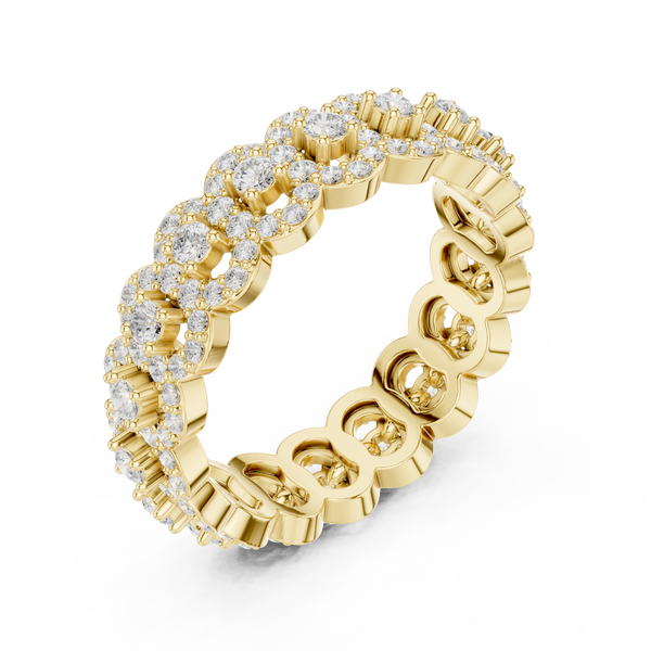 Chevron Curve Lab Grown Diamond Ring