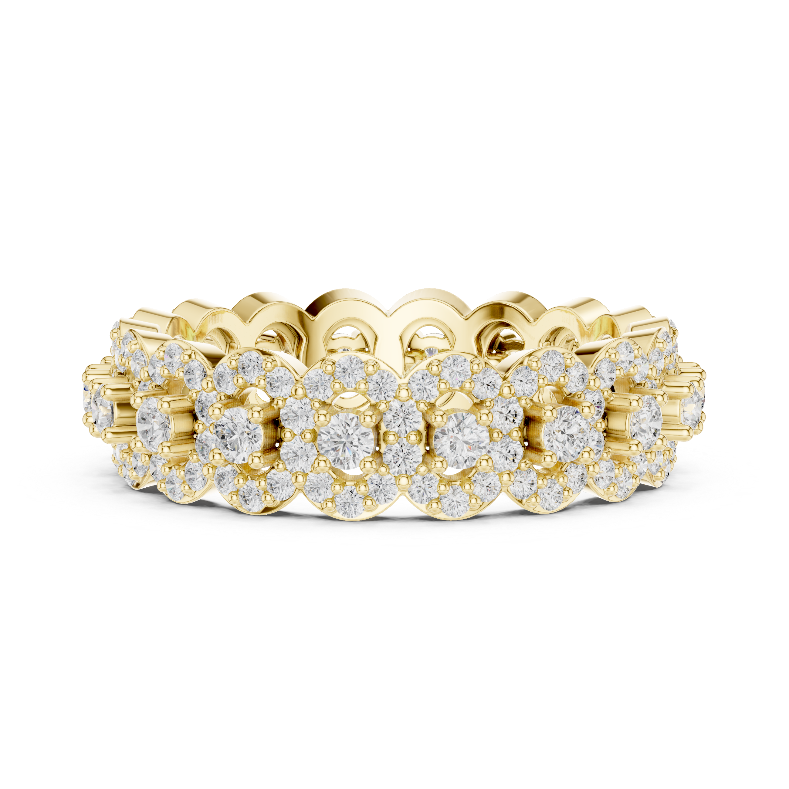 Chevron Curve Lab Grown Diamond Ring