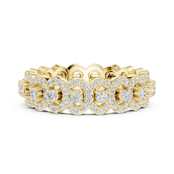 Chevron Curve Lab Grown Diamond Ring